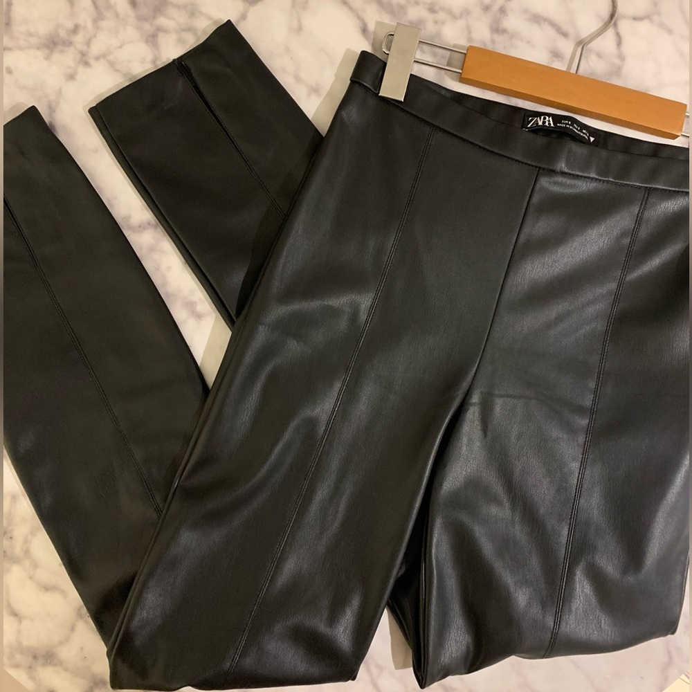 Zara Faux Leather Leggings